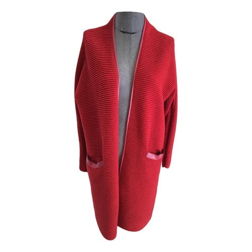 Pre-owned Max & Moi Wool Cardi Coat In Red