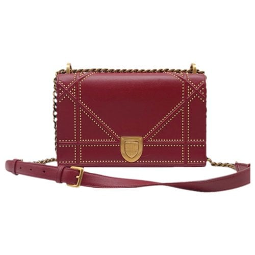 Pre-owned Dior Ama Leather Crossbody Bag In Red