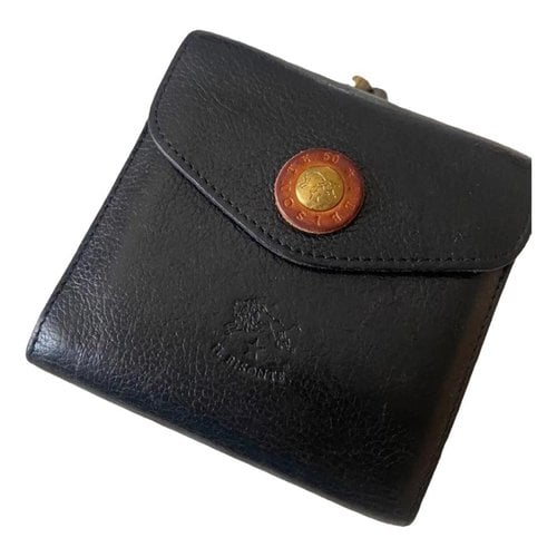 Pre-owned Il Bisonte Wool Wallet In Black
