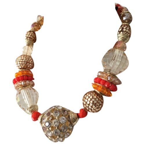 Pre-owned Teria Yabar Necklace In Orange