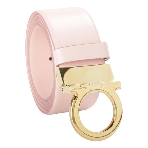 Pre-owned Ferragamo Leather Belt In Pink