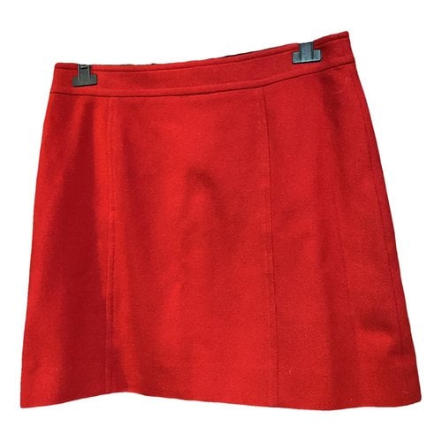 Pre-owned Hobbs Wool Mini Skirt In Red