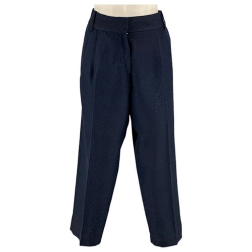 Pre-owned Marc Jacobs Silk Trousers In Blue