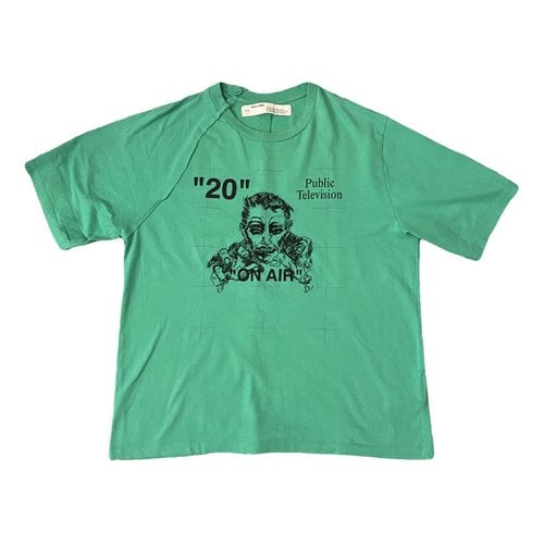 Pre-owned Off-white T-shirt In Green