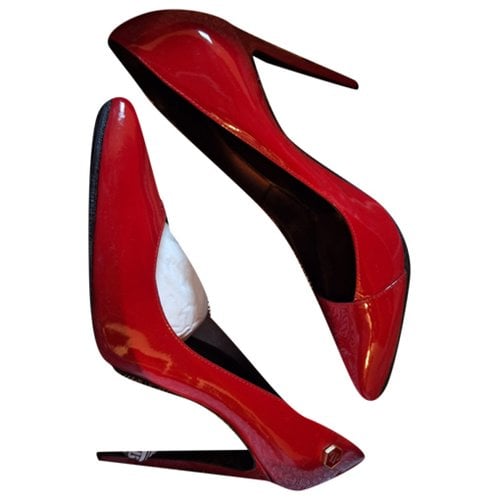 Pre-owned Philipp Plein Leather Heels In Red