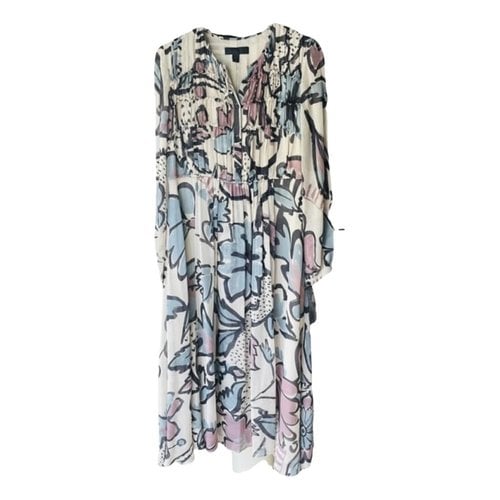 Pre-owned Burberry Silk Maxi Dress In White