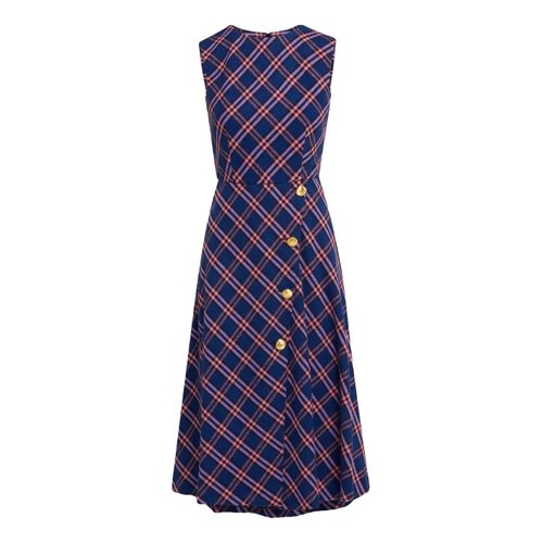Pre-owned Moschino Wool Mid-length Dress In Blue