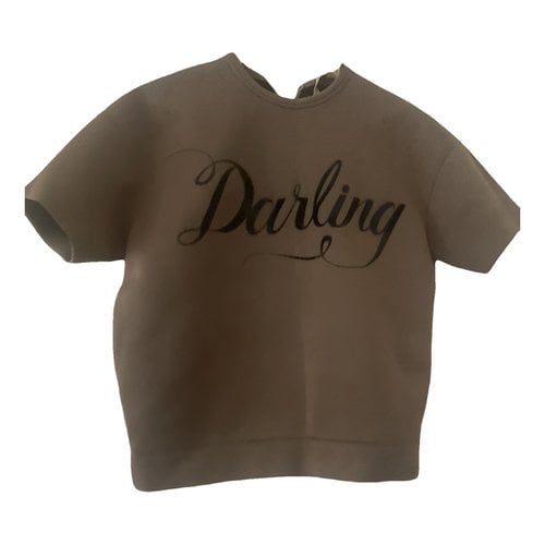 Pre-owned Darling Jersey Top In Camel