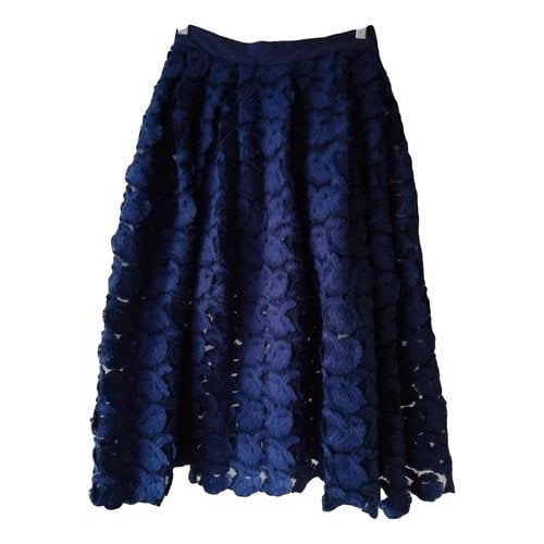 Pre-owned Maje Maxi Skirt In Navy