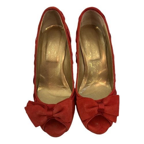 Pre-owned Aldo Castagna Leather Heels In Red