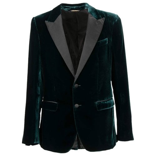 Pre-owned Dolce & Gabbana Velvet Vest In Green