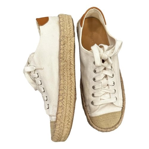 Pre-owned Jw Anderson Cloth Espadrilles In White