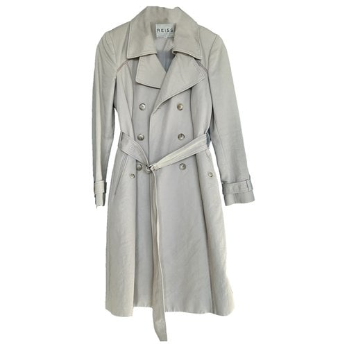 Pre-owned Reiss Trench Coat In Beige