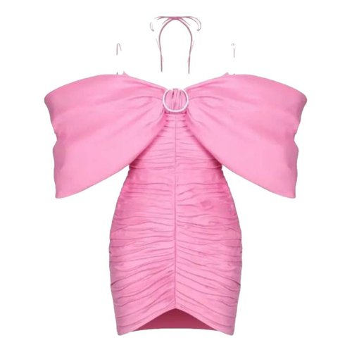 Pre-owned Rasario Linen Mini Dress In Pink