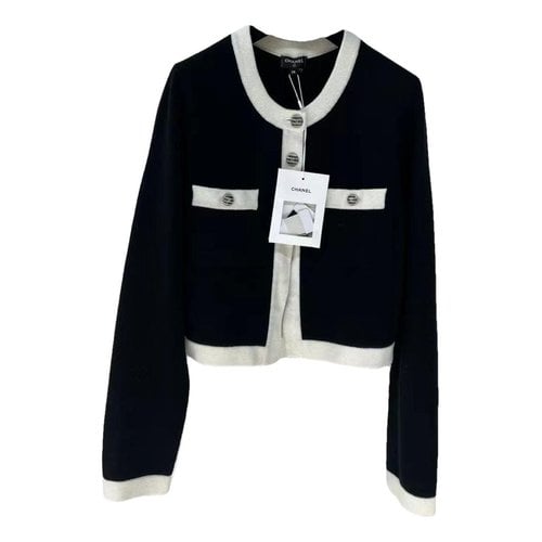 Pre-owned Chanel Cashmere Cardigan In Black