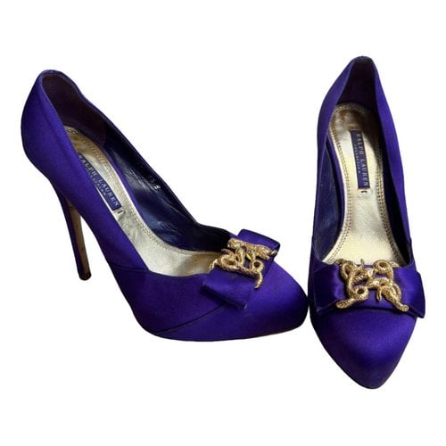Pre-owned Ralph Lauren Cloth Heels In Purple