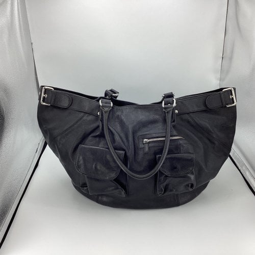 Pre-owned Ikks Leather Handbag In Black