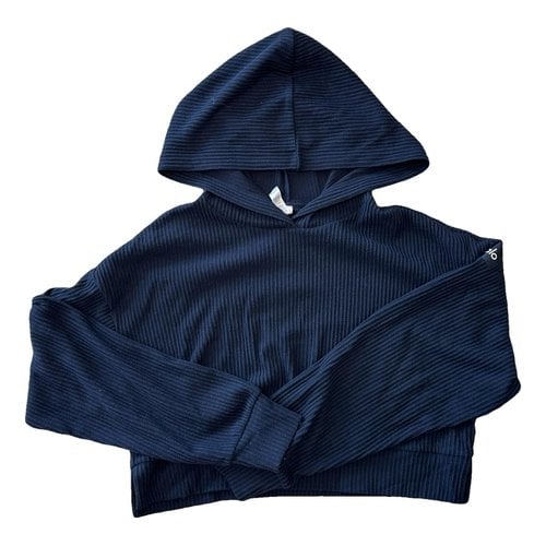 Pre-owned Alo Yoga Sweatshirt In Navy