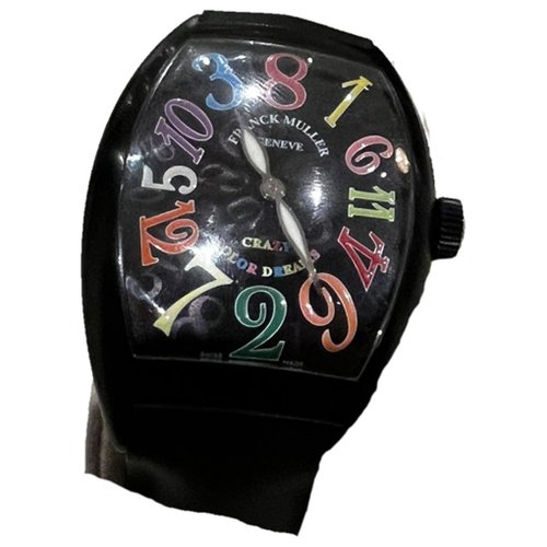 Pre-owned Franck Muller White Gold Watch In Black
