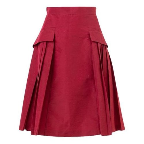 Pre-owned Prada Silk Skirt In Red