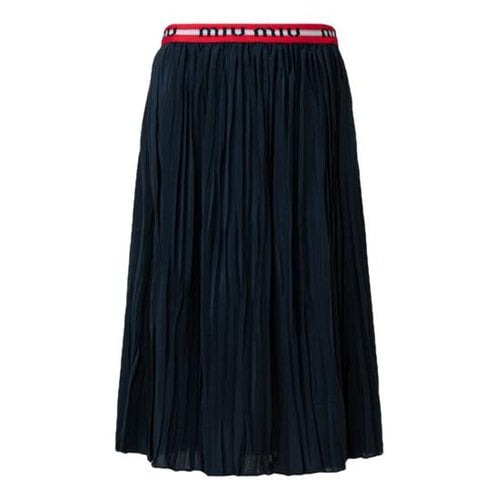 Pre-owned Miu Miu Silk Skirt In Blue
