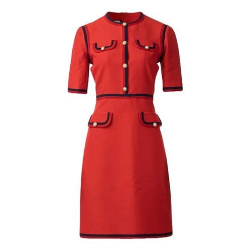 Pre-owned Gucci Wool Dress In Red