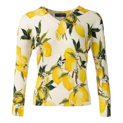 Pre-owned Dolce & Gabbana Cashmere Top In Yellow