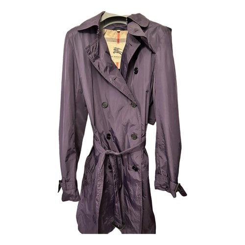 Pre-owned Burberry Westminster Trench Coat In Purple