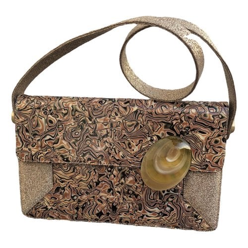 Pre-owned Jacques Fath Glitter Handbag In Gold