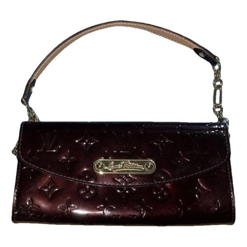 Pre-owned Louis Vuitton Sunset Boulevard Patent Leather Handbag In Burgundy