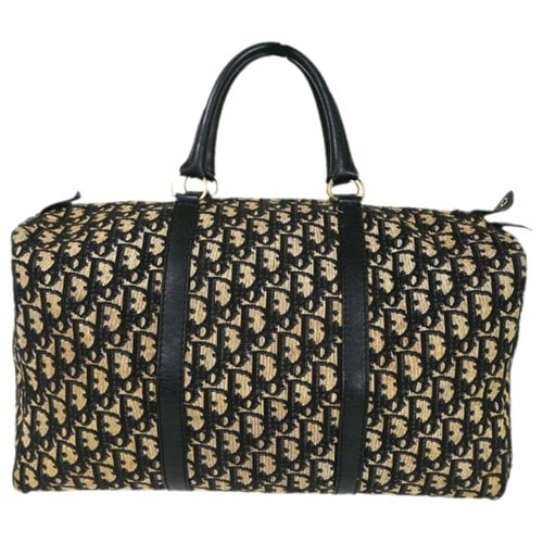Pre-owned Dior Cloth Handbag In Navy