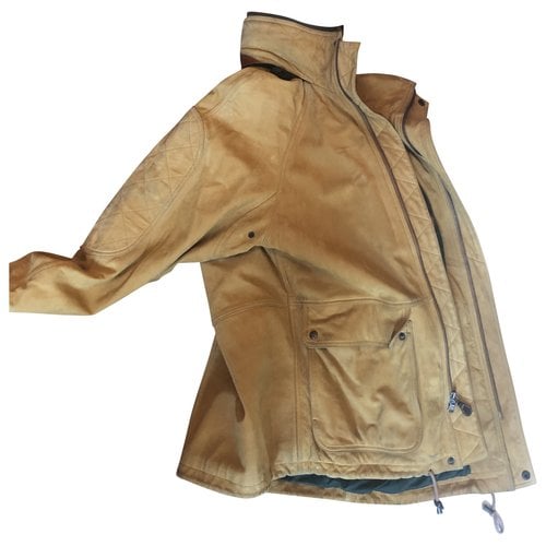 Pre-owned Timberland Leather Trenchcoat In Beige