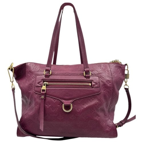Pre-owned Louis Vuitton Lumineuse Leather Handbag In Burgundy