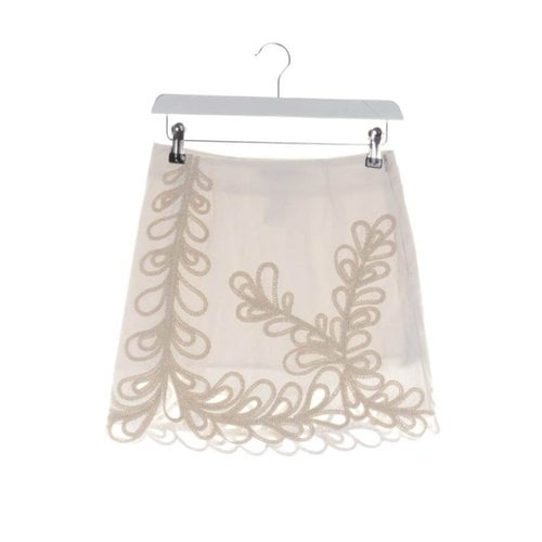 Pre-owned Maje Skirt In White