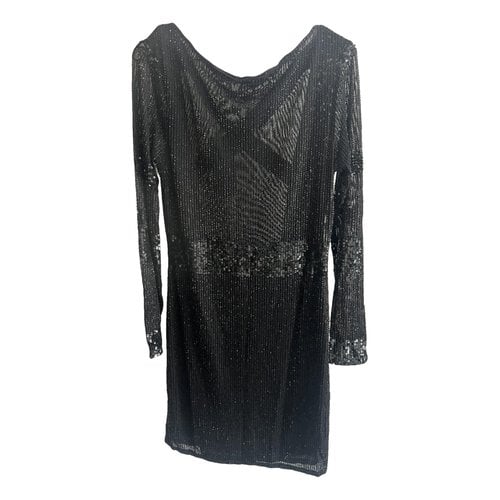 Pre-owned Krizia Glitter Mid-length Dress In Black