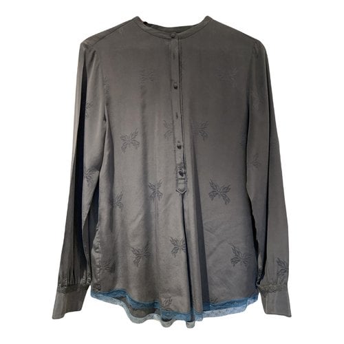 Pre-owned Zadig & Voltaire Silk Blouse In Grey