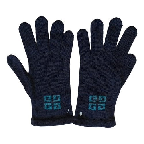 Pre-owned Givenchy Wool Gloves In Blue