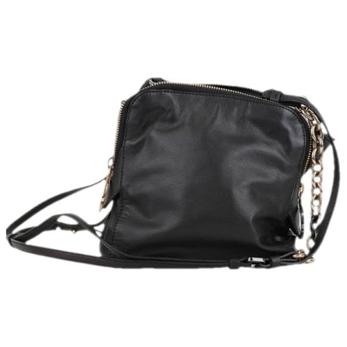 Pre-owned Paule Ka Leather Crossbody Bag In Black
