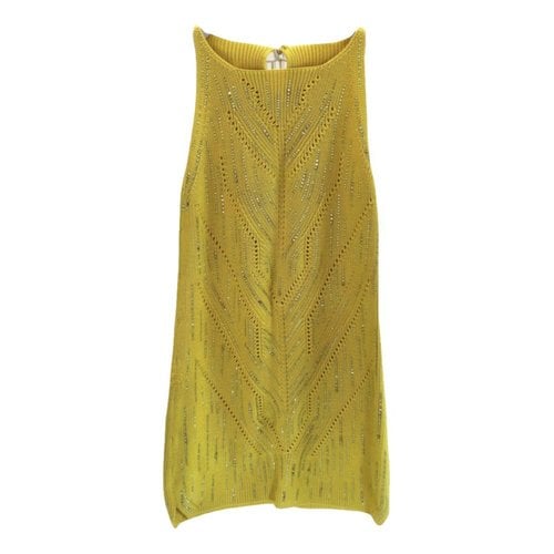 Pre-owned Ermanno Scervino Mini Dress In Yellow