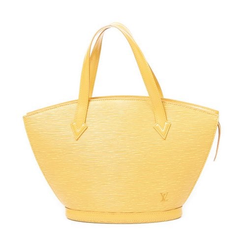 Pre-owned Louis Vuitton Saint Jacques Leather Handbag In Yellow