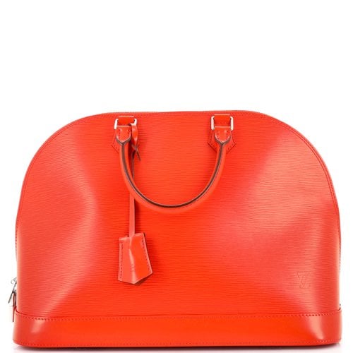 Pre-owned Louis Vuitton Leather Handbag In Orange