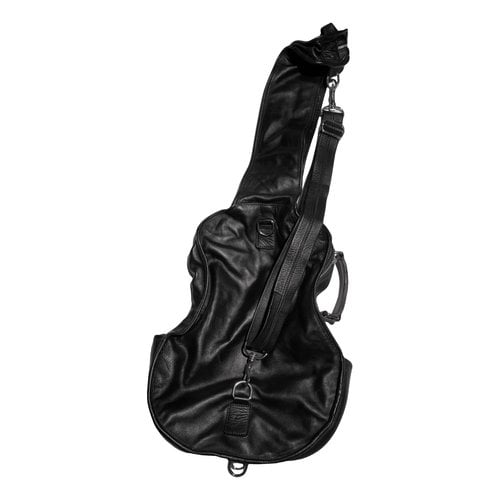 Pre-owned Maison Margiela Leather Backpack In Black