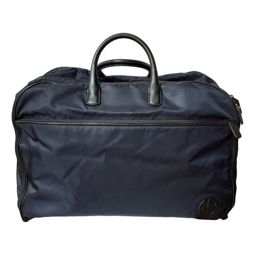 Pre-owned Giorgio Armani Travel Bag In Blue