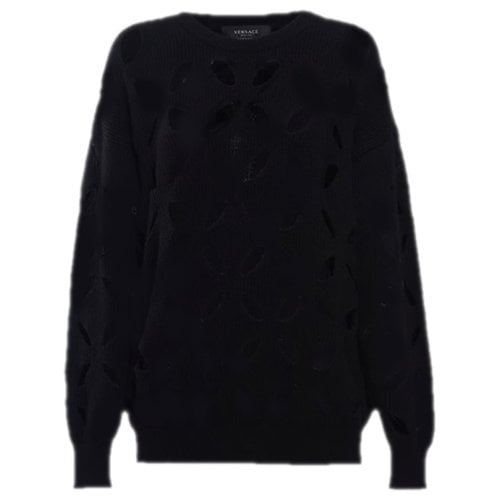 Pre-owned Versace Wool Knitwear & Sweatshirt In Black