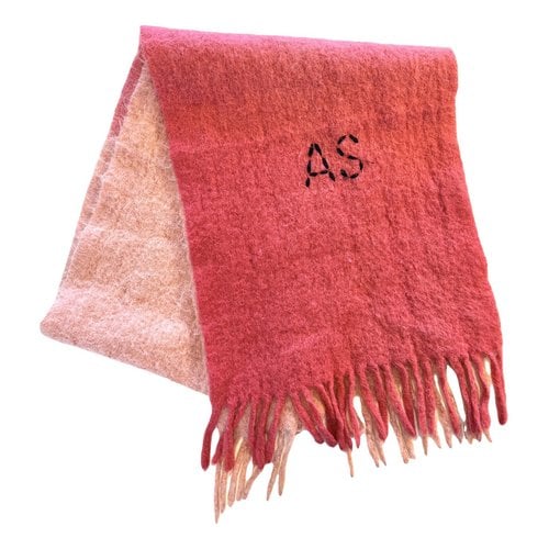 Pre-owned Acne Studios Wool Scarf In Pink