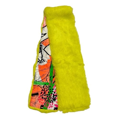 Pre-owned Dior Silk Scarf In Yellow