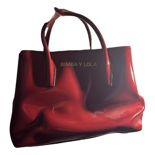 Pre-owned Bimba Y Lola Patent Leather Handbag In Red