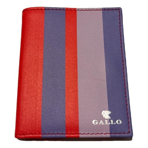 Pre-owned Gallo Leather Card Wallet In Other
