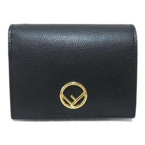 Pre-owned Fendi Leather Wallet In Black