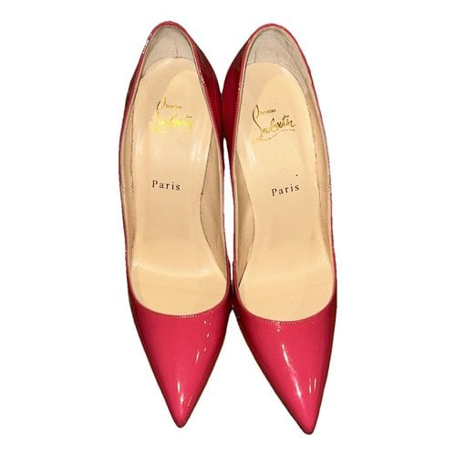 Pre-owned Christian Louboutin So Kate Leather Heels In Pink
